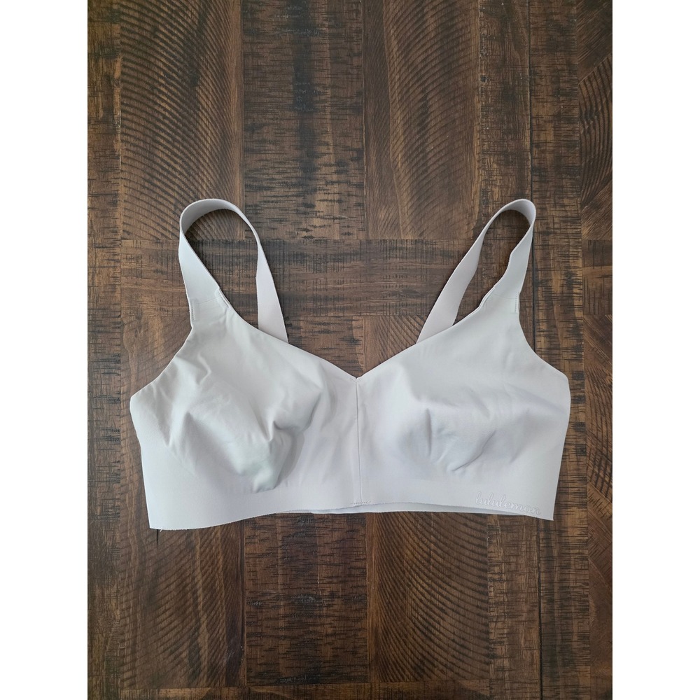 Lululemon Hold True Wireless Adjustable Bra Light Gray Beige 36D (?) Yoga Run
